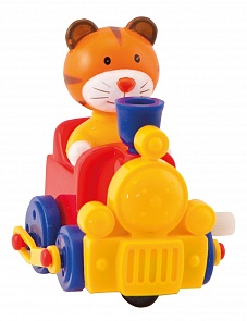 Игровой набор - Поезд с тигренком и дорогой (Moulin Roty, 711099)